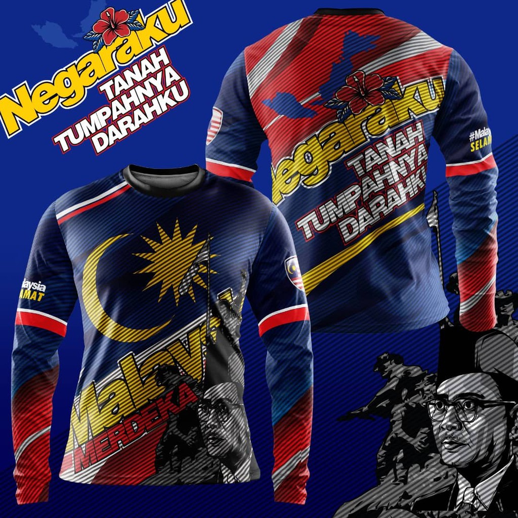 BAJU MERDEKA NEGARAKU 2021. STOK DI (FREE FACE MASK MERDEKA ...