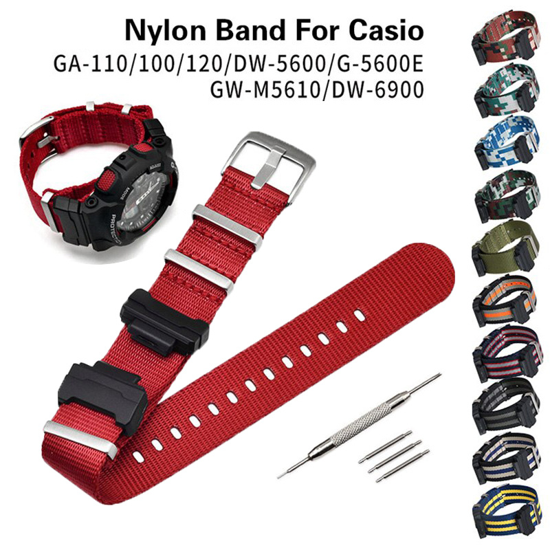 Casio nylon strap on sale watch