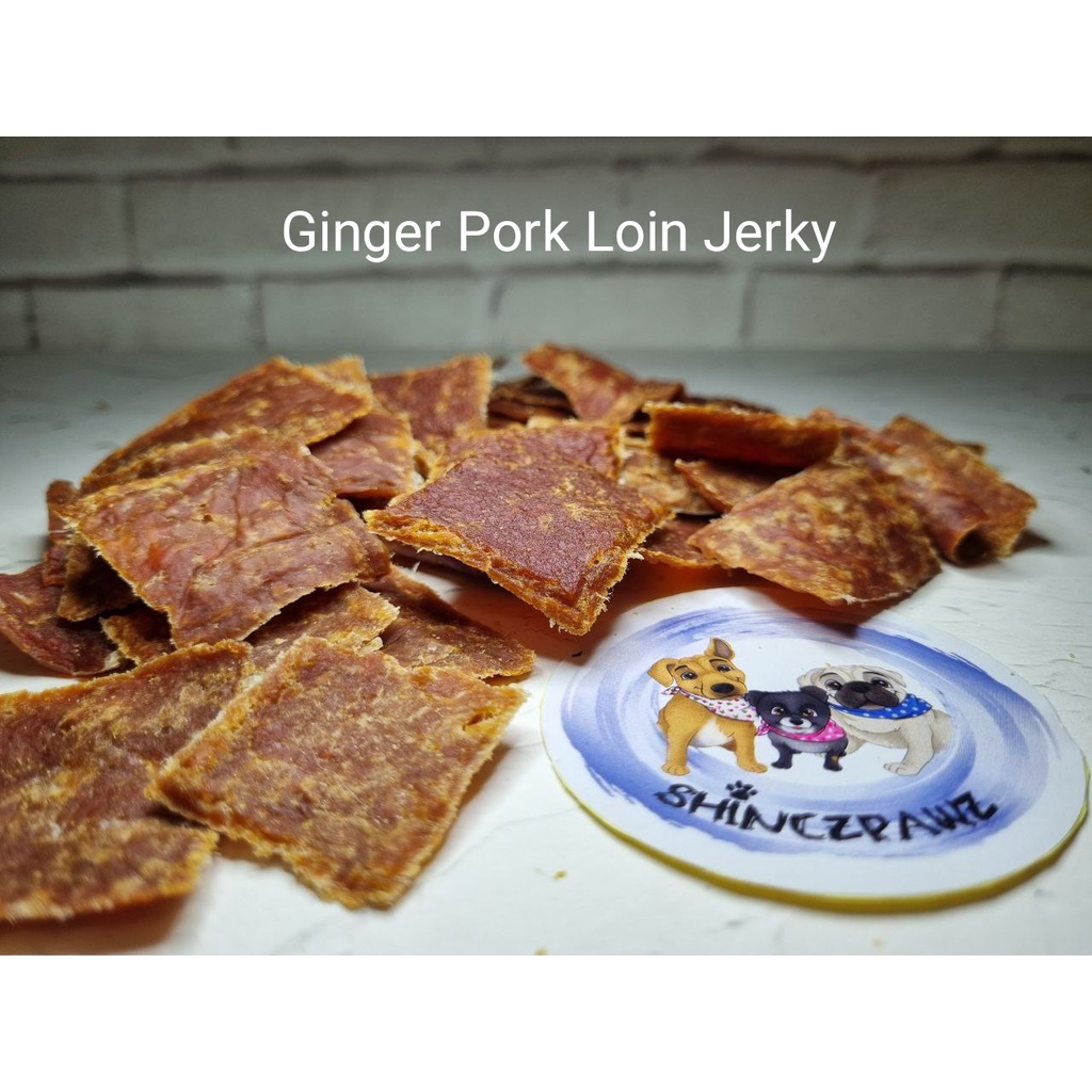 Pork Loin Jerky with Herbs and Spices Dehydrated Dog Treats 50g