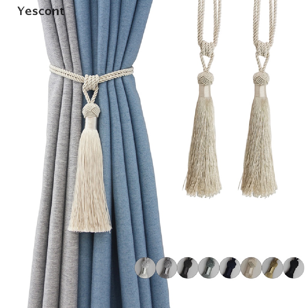 YST 1PC Curtain Tiebacks Tassel Curtain Clips Rope Curtain Tie Backs Holdbacks Decor YST