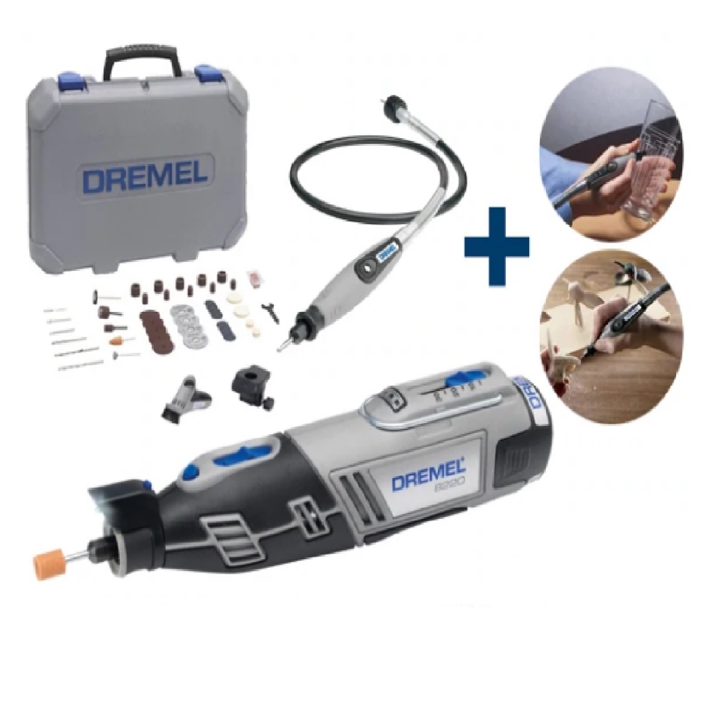 Dremel 8220 8220 2 45 1 X 12V Cordless Rotary Tool With Flexible Shaft 45PC Accessories Bundle Shopee Singapore