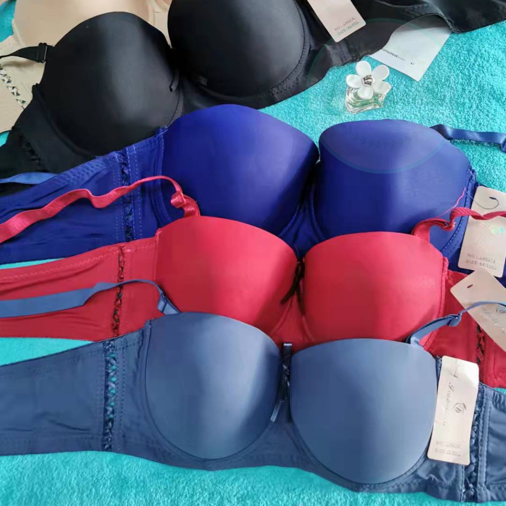 Women's Crossed Ribbon Design Wonder bra Wired Push up bra for Cup B/C ...