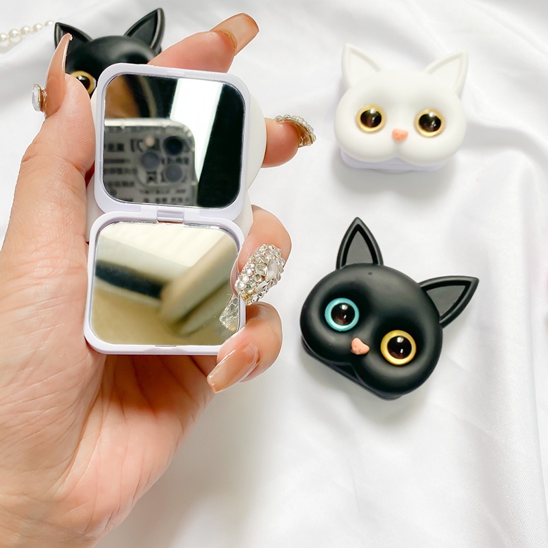 Airbag Mobile Phone Holder Original ins Stereo 3D Cute Cat Paste Portable Makeup Mirror Selfie Ring