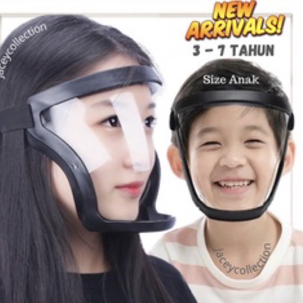 Full Face shield kid and adult with glasses cover baffle block UV ...