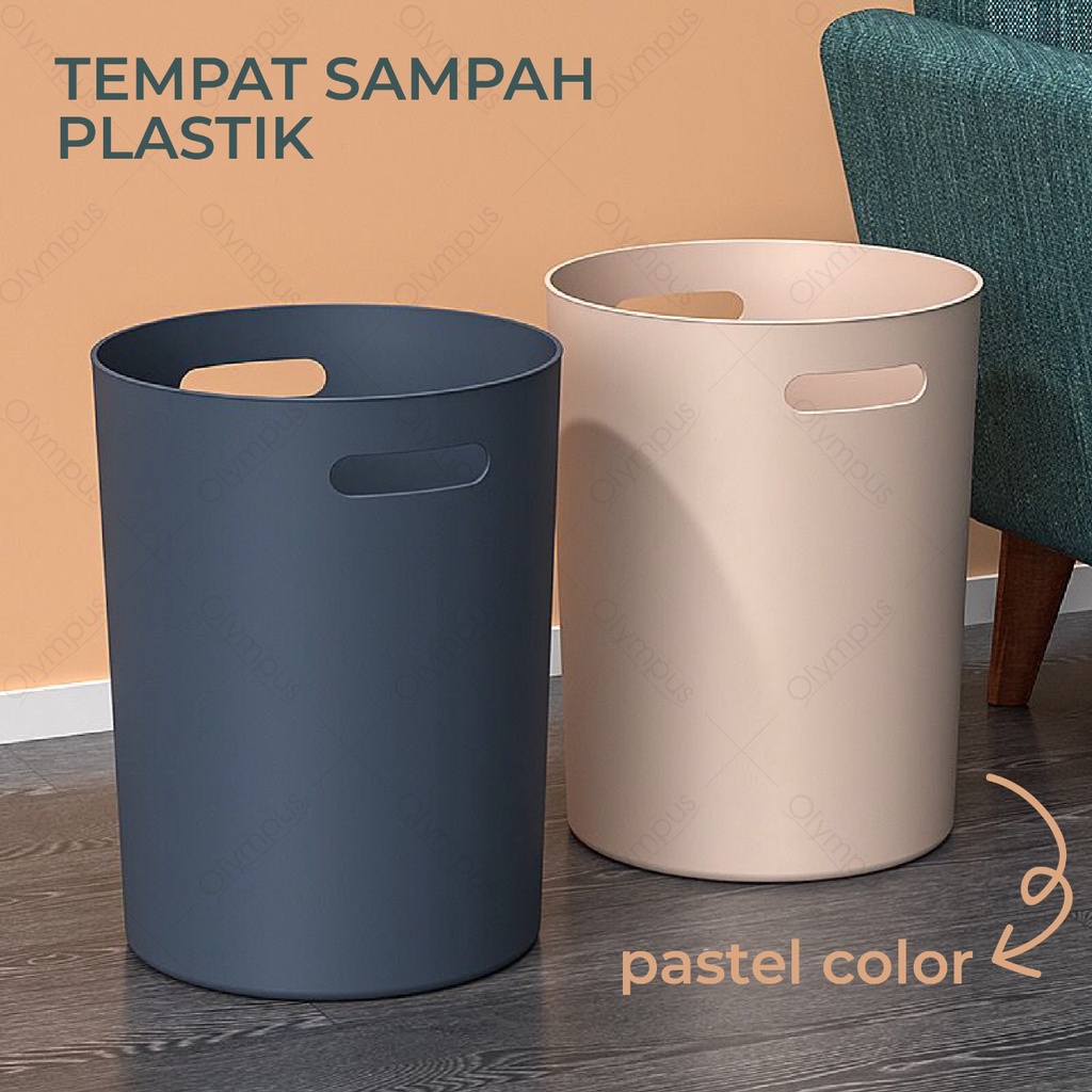 Minimalist Aesthetic Round Trash Can 4-8 Liter Plastic Trash Can ...