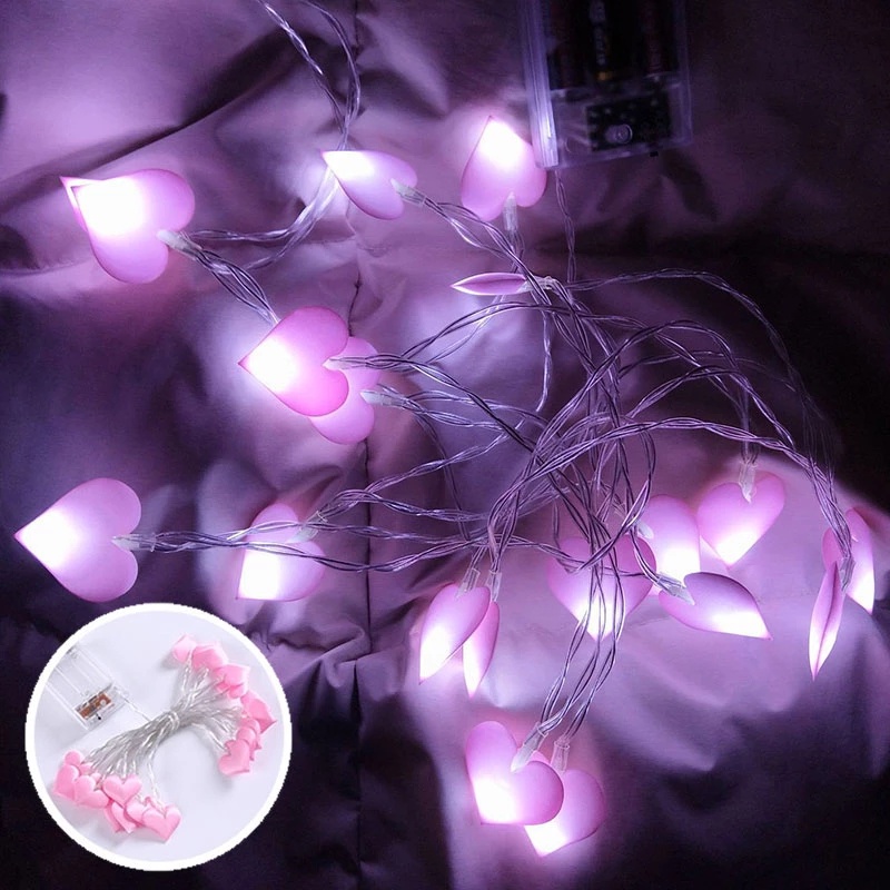 1.5/3M Love Heart Shape Led String Lights/ Indoor Girl Bedroom Fairy ...