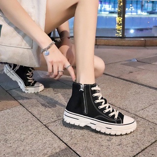 White canvas shoes high on sale top