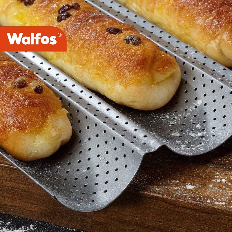 WALFOS Food Grade Carbon Steel 4 Groove 2 Groove Wave French Bread