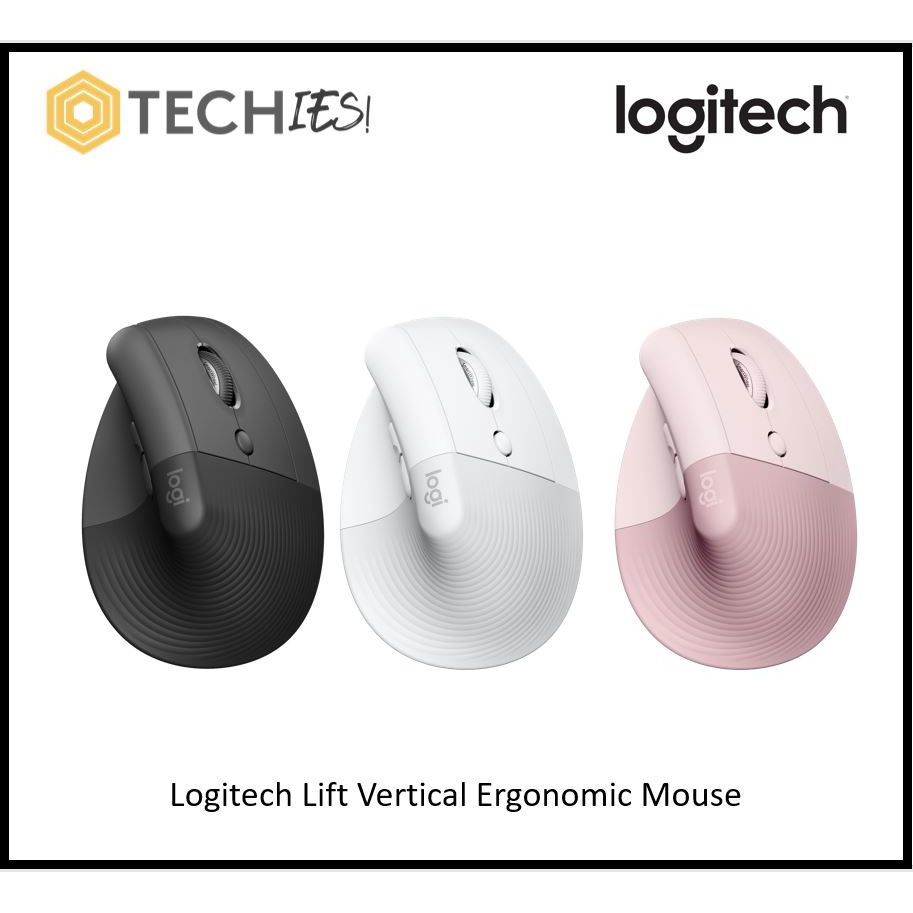 Logitech Lift Vertical Ergonomic Mouse Wireless, Bluetooth Mouse ...