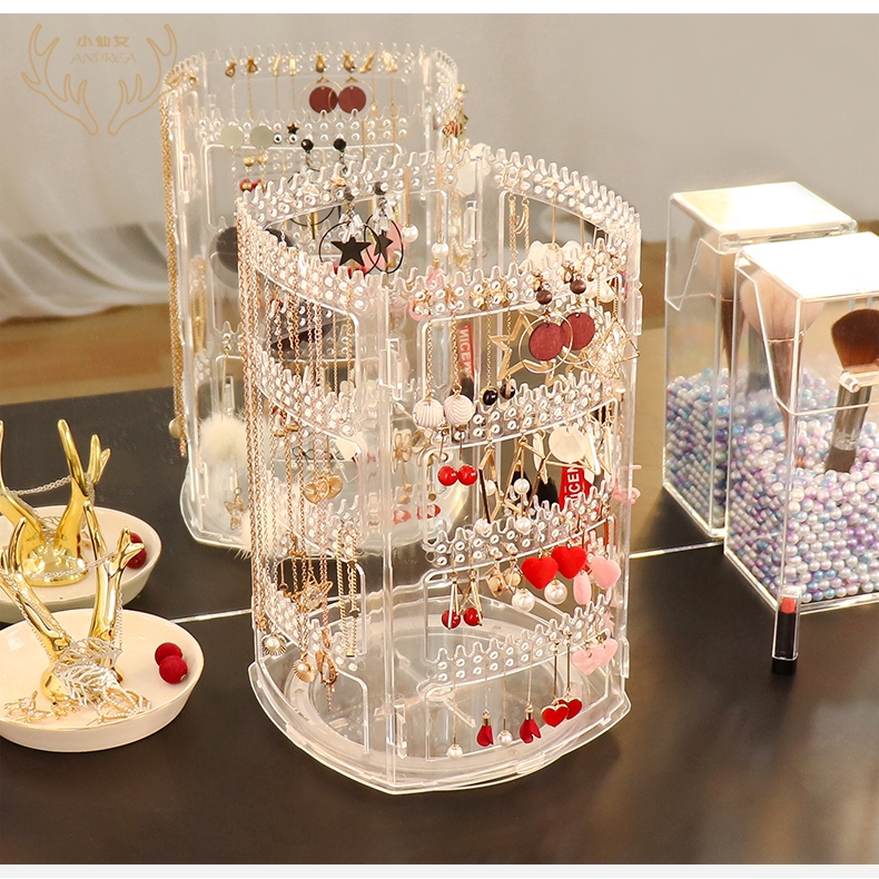 💗💗 Free shipping 💗💗 Earring rack can be rotated for home use. Ear clip ...