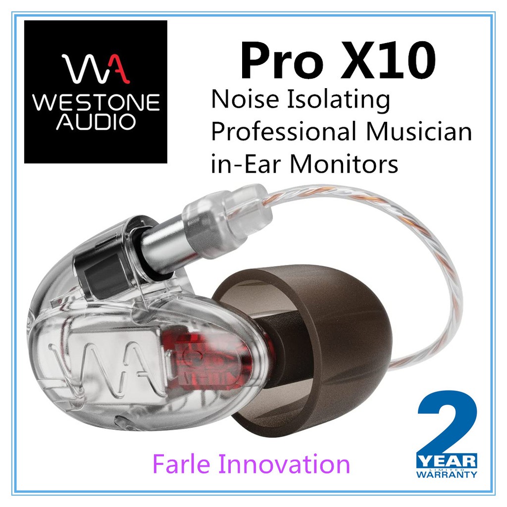 Westone Audio Pro X10 High Performance Single Driver Noise Isolating  Professional Musician in-Ear Monitors