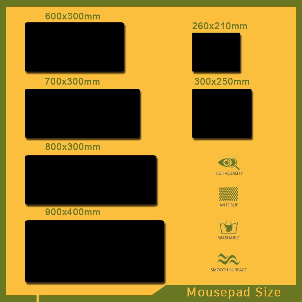 Black Mouse Pad large Extended mouse pad gaming Anime mouse pad Custom ...