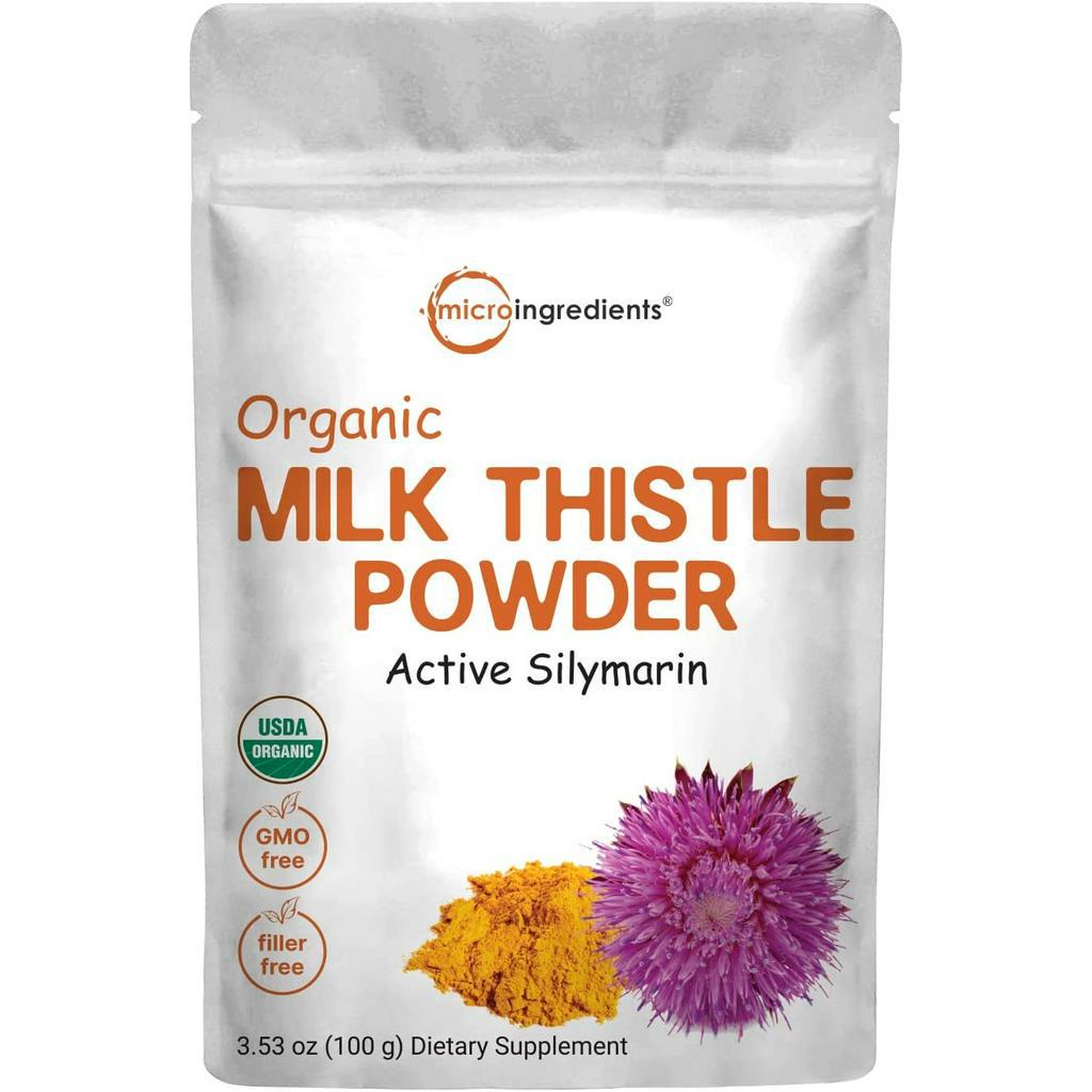 Micro Ingredients Organic Milk Thistle Extract, 3.5 Ounces, Pure Powder
