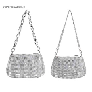 Tngan Ball Shape Clutch Purse Party Handbag Rhinestone Ring Handle