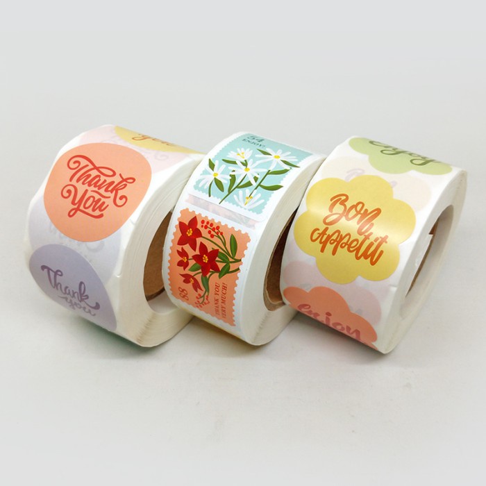 Thank You Sticker Bon Appetit Enjoy Colorful Decorative Label Stickers ...