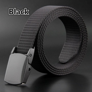 Buckle Down Seat Belt Buckle Black Nylon Belt for Men