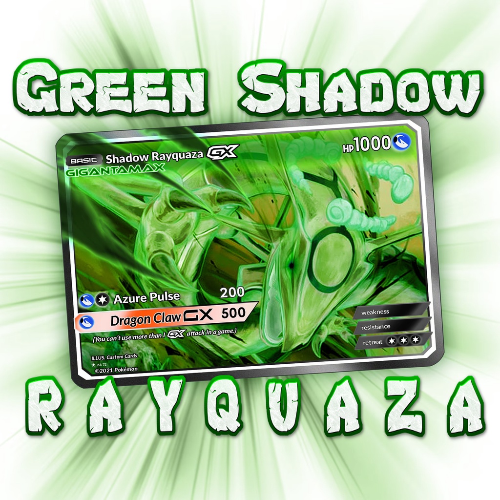 Shadow Gigantamax Rayquaza GX Custom Made 