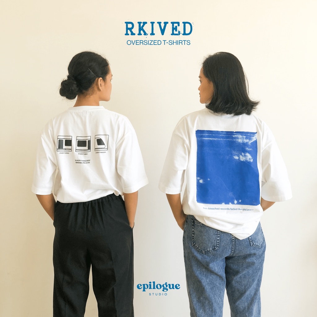 Mono & Indigo Oversized T-Shirt | Rkived Series by Epilogue Studio ...