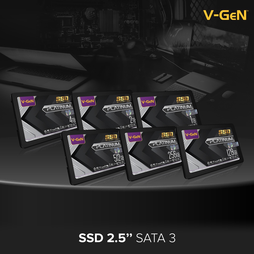 V-GeN SSD 128GB 256GB 512GB 1TB 2TB VGEN SATA3 128 256 512 GB 1 2 TB SATA 3 + HDD Caddy / Bracket