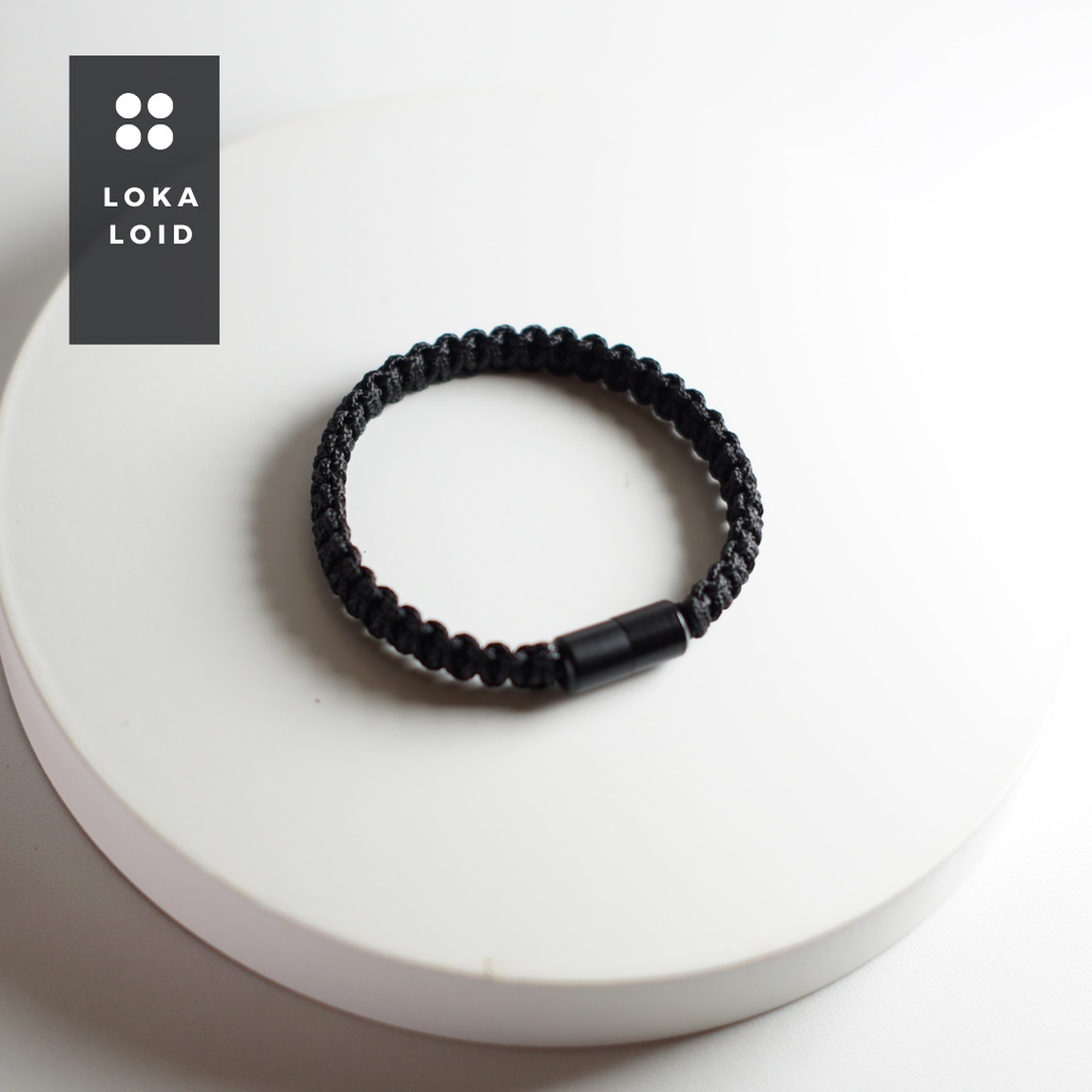 Paracord Bracelet Cobra Knot buckel Threaded Black Casual Original