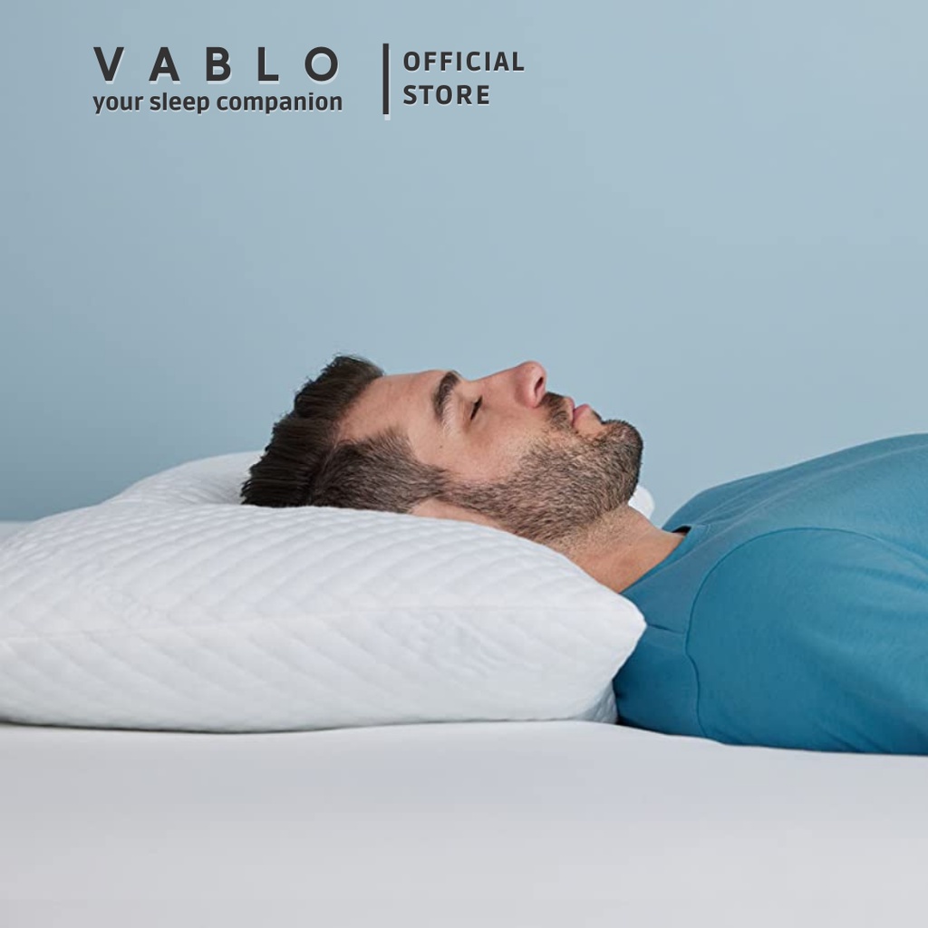 Vablo Viola bantal memory foam - BUY 1 GET 1 - memory foam - bantal hotel premium wool kniting - GARANSI 24BLN ANTI KEMPES - Gambar 4