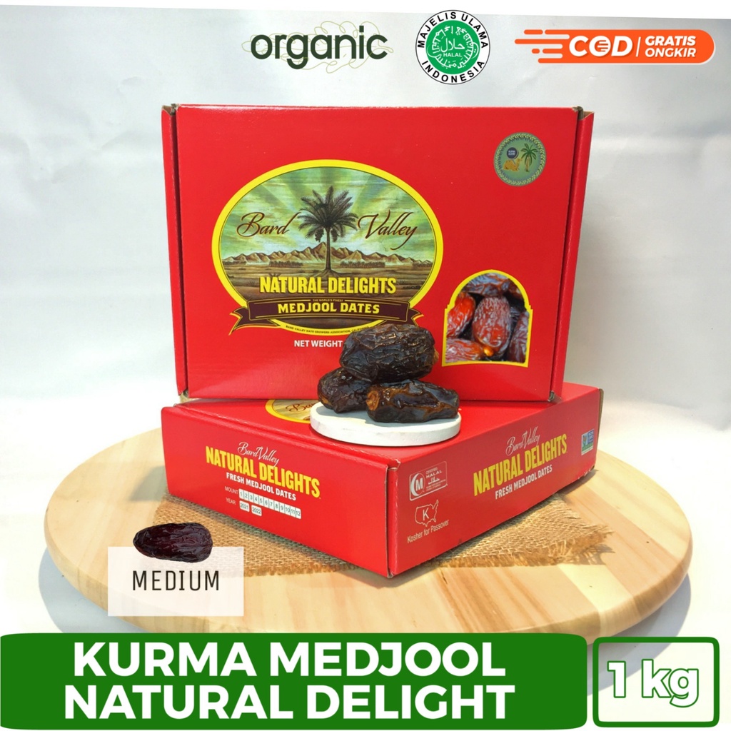 Medjool California Dates 1kg Jumbo/Natural Delights/Jumbo Dates