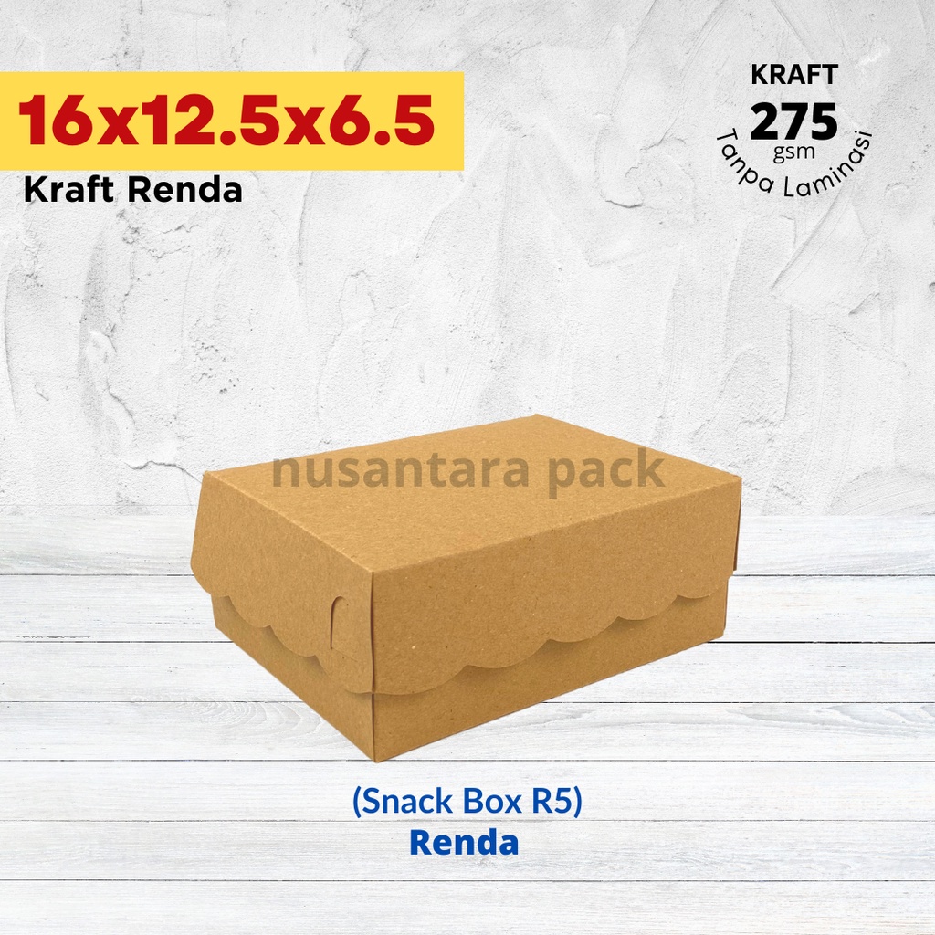 Snack Box R5 Kraft Lace Cake Box Chocolate Bread Box | Shopee Singapore
