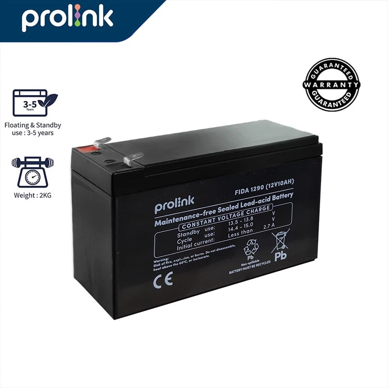 Prolink Baterai UPS 12V 10AH VRLA - Hitam - Gambar 3