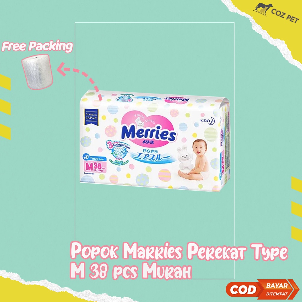 Merries Premium Adhesive Tape M38 baby diapers baby diapers Shopee