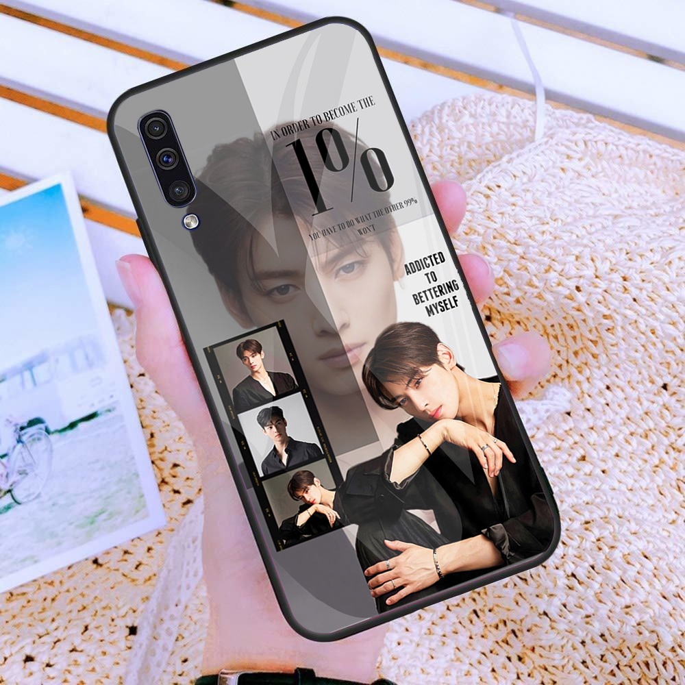 Custom Glass Case 2D Fuze Stainless Case Motif Cha Eun Woo Handsome