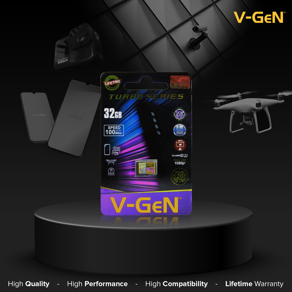 Micro SD 4gb 8gb 16gb 32gb 64gb 128gb 256gb Class 4 / 6 Turbo V-GeN / MAESTRO MicroSD VGEN Memory - Gambar 2