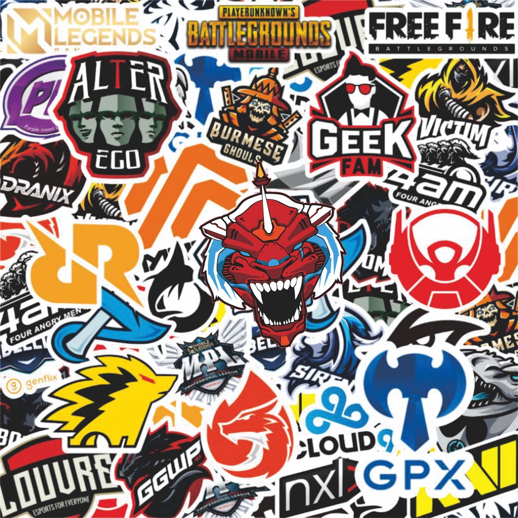 Pubg MOBILE LEGEND FREE FIRE Esports Logo Sticker, PERSIJA EVOS BTR