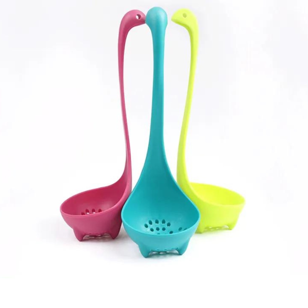 Dinosaur Pattern Vegetable Soup Spoon/Plastic Nessie Soup Ladle 4-foot ...