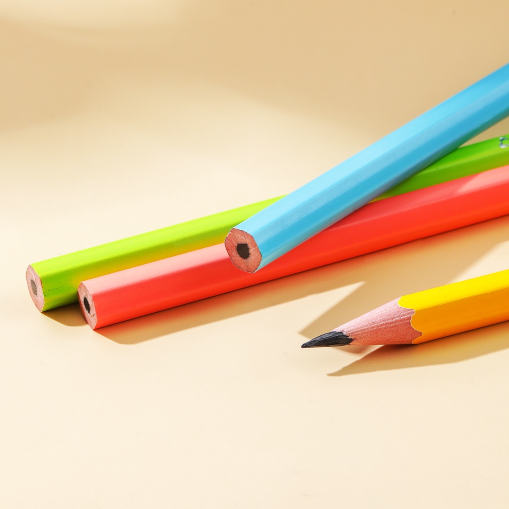 Deli Wood Free Pencil / Pensil 2B Isi 12 Ramah Lingkungan Bahan Daur Ulang EC28 - Gambar 3
