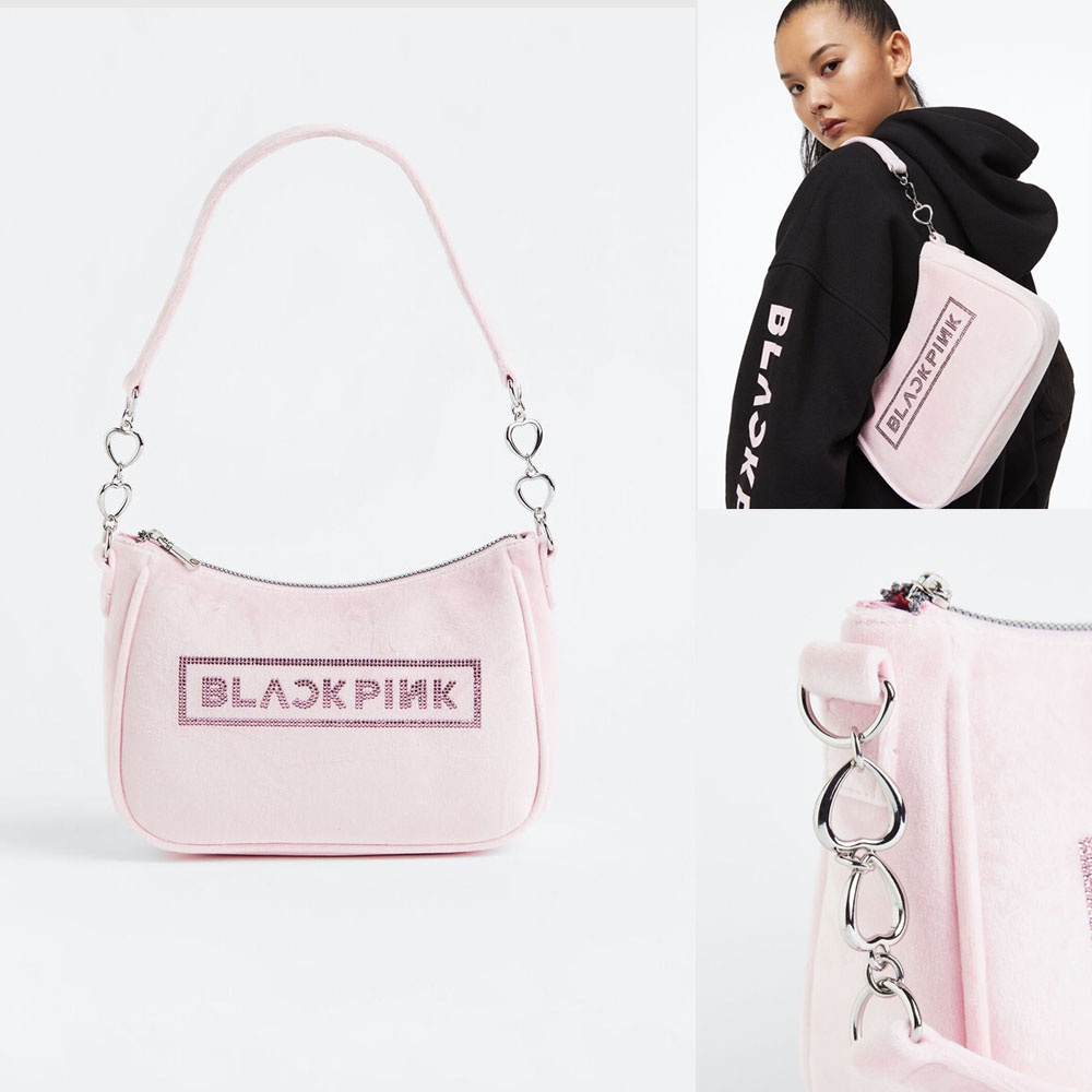 Black pink shop sling bag