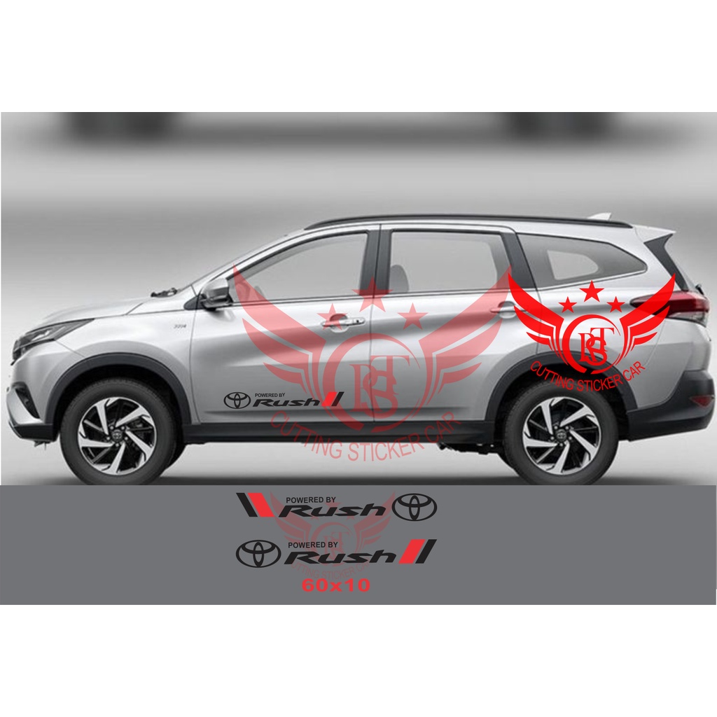 Rush Car sticker sticker powered by cutting sticker For toyota rush Car