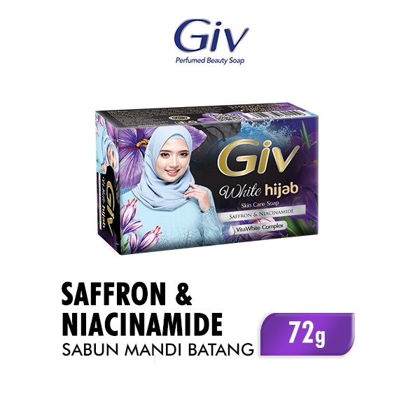 Giv White Hijab Sabun Mandi Batang Saffron & Niacinamide 72 gr