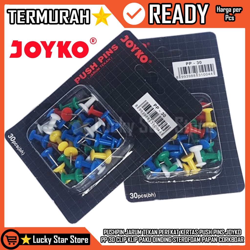 PUSH PIN STICK PUSHPIN JOYKO JAYCO JOYCO PP 30 PUS PINS PRESS NEEDLE ...