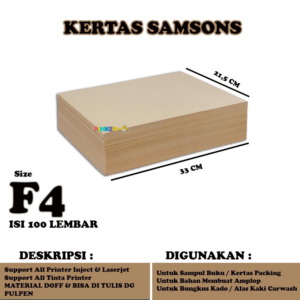 Samson F4 Paper, 100 sheets Samson Paper 80 gsm Samson Paper/ 75 gsm ...