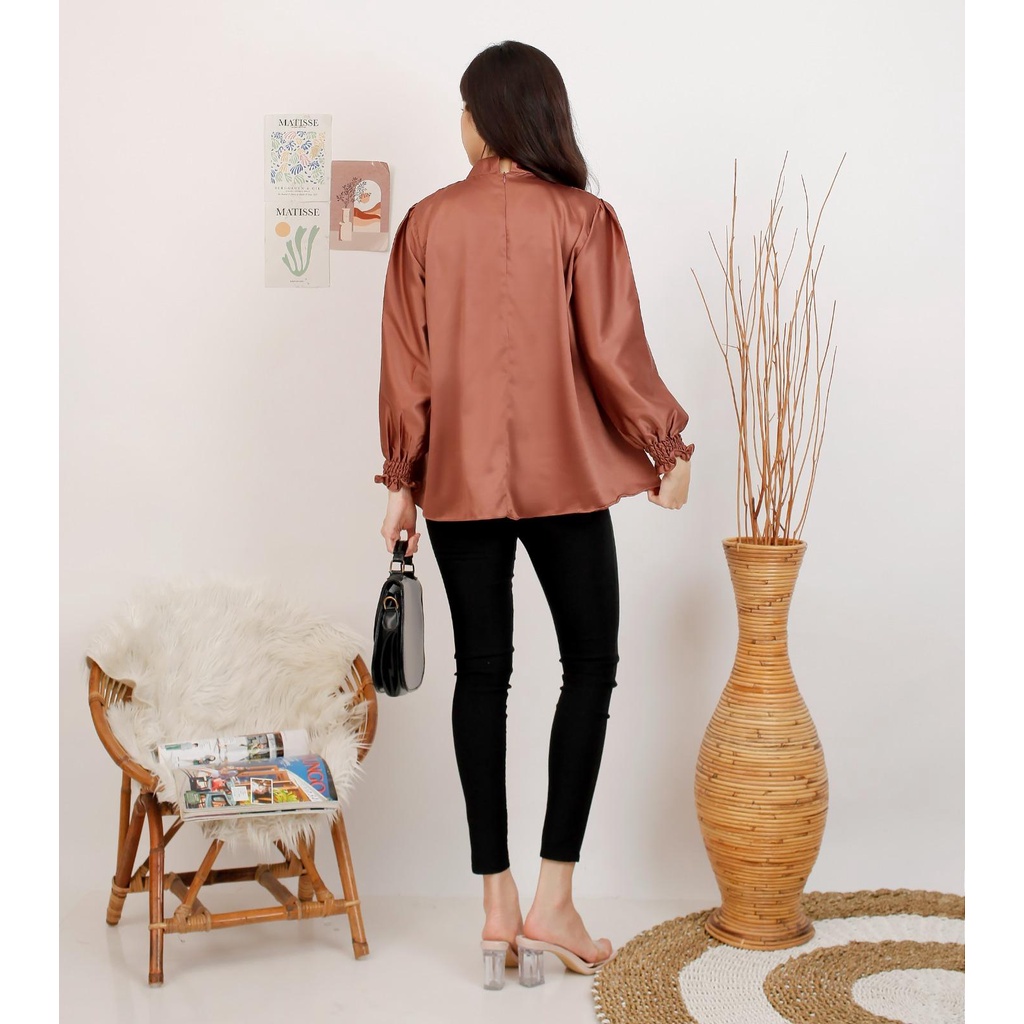 Binx Fashionholic Blouse Wanita / Pakaian Wanita / Atasan Wanita Olive - Gambar 2