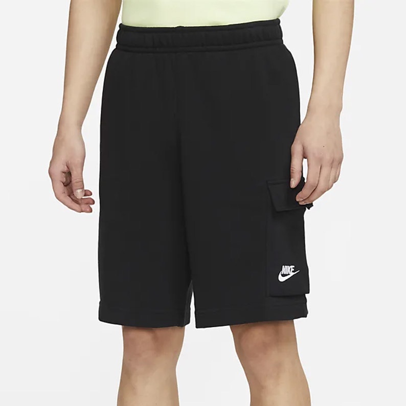Nike Club Mens French Terry Cargo Shorts Black ORIGINAL | Shopee Singapore