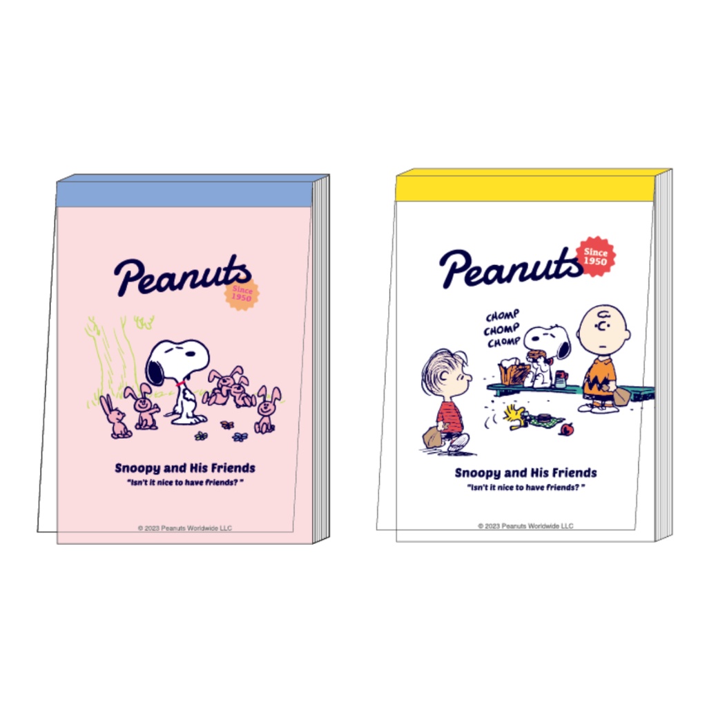 Mini Memo Pad Peanuts Snoopy Woodstock Charlie Brown Good Friends ...