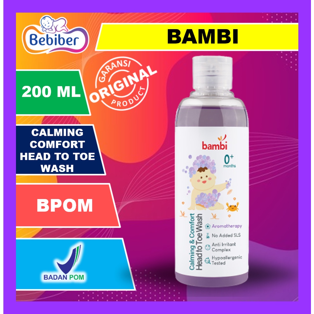 SAMPO Bambi BABY CALMING & COMFORT HEAD TOP TO TOE WASH 200ml/NORMAL