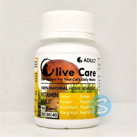 Olive CARE Yellow 6 Capsules Vitamin Cat Adult Anti Fungus Scabies Skin