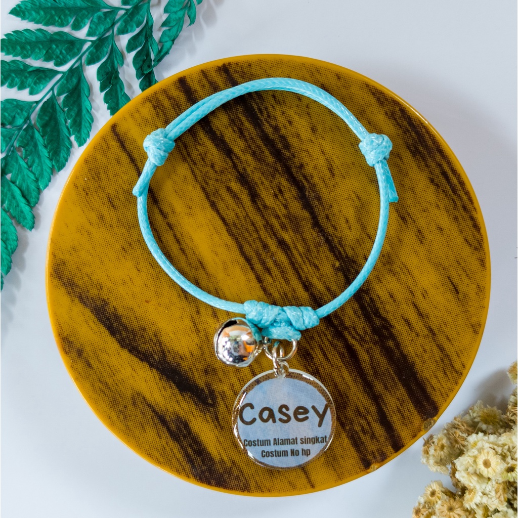 Kalung Kucing Costum Nama No hp ( Waterproof )