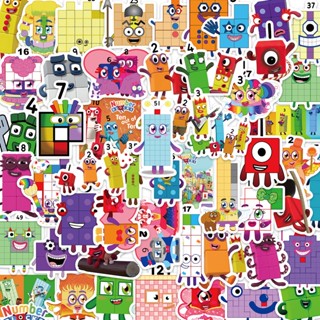 52pcs Numberblocks Cartoon Cute Stickers Vintage Laptop Book DIY Gift ...