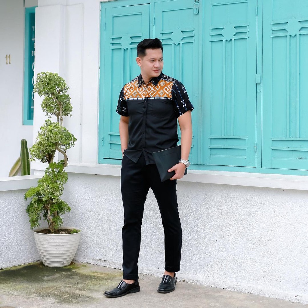 Raja Short Sleeve Batik Hem Combination Toyobo Yarn | Shopee Singapore
