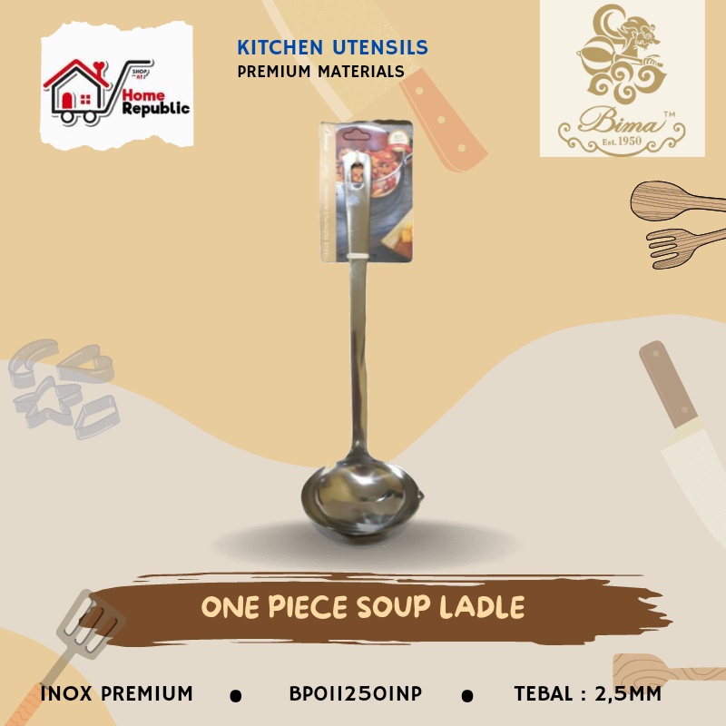 Bima STAINLESS LADDER SOUP SPOON One Piece Without Joints - BP0112501Np ...