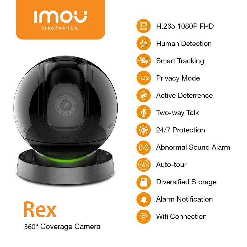Rex 2MP SMART WIFI IME CAMERA CCTV IP CAMERA 1080P DOME 360 DEGREES ...