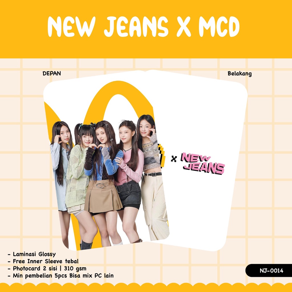 photocard-new-jeans-x-mcd-new-jeans-terbaru-glossy-front-back-premium